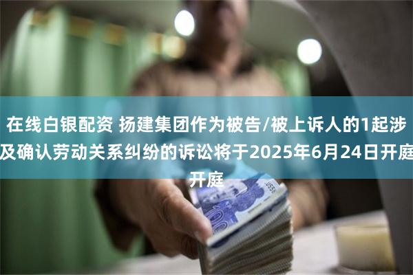 在线白银配资 扬建集团作为被告/被上诉人的1起涉及确认劳动关系纠纷的诉讼将于2025年6月24日开庭
