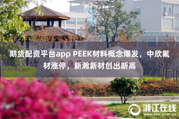 期货配资平台app PEEK材料概念爆发，中欣氟材涨停，新瀚新材创出新高