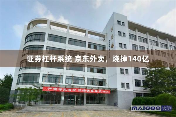 证券杠杆系统 京东外卖，烧掉140亿